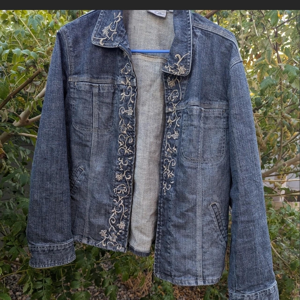 Embroidered Denim Jean Jacket